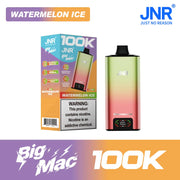 Watermelon Ice JNR Big Mac 100K disposable vape, iced, 100,000 puffs, 5% nicotine