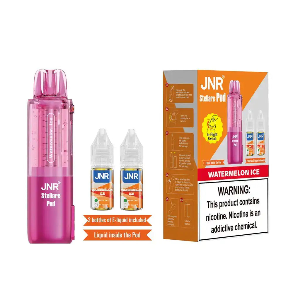 Watermelon Ice JNR Stellarc 100K refill pods, iced, up to 100,000 puffs, 5% (50mg) salt nicotine