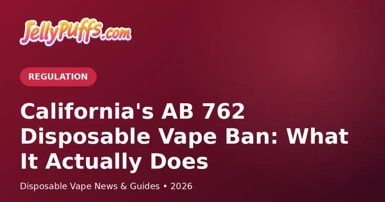 California’s AB 762 Disposable Vape Ban: What It Actually Does