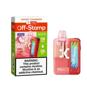 Bangin' Strawberry - Off-Stamp X-Cube Crystal 35k Disposable Kit JellyPuffs