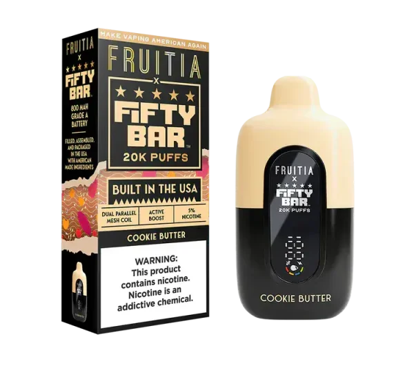 Cookie Butter - Fifty Bar 20K Disposable Vape JellyPuffs