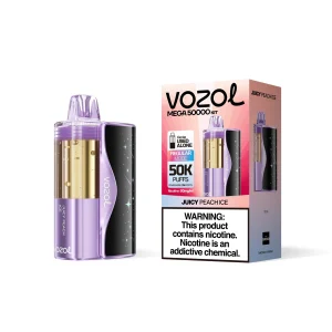 Juicy Peach Ice - Vozol Mega 50k Disposable Vape Kit JellyPuffs