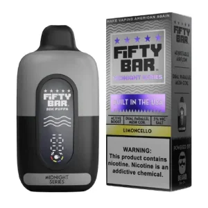Limoncello - Fifty Bar Midnight Series 20k Disposable Vape JellyPuffs