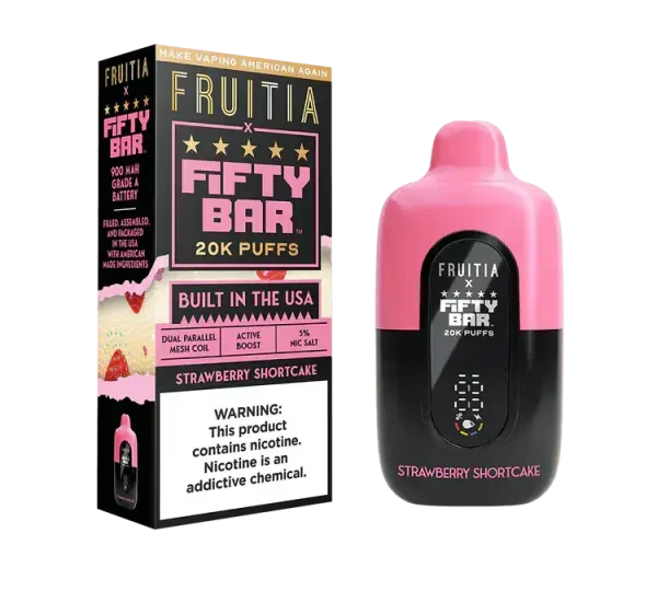 Strawberry Shortcake - Fifty Bar 20K Disposable Vape JellyPuffs