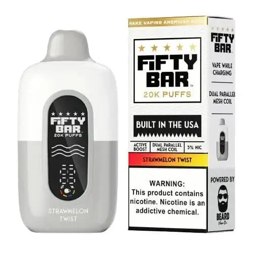 Strawmelon Twist - Fifty Bar 20K Disposable Vape JellyPuffs