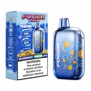 Blueberry Freezer Jam Foger Bit 35K disposable vape, 850mAh, 20mL, 5% nicotine, up to 35,000 puffs, no ice