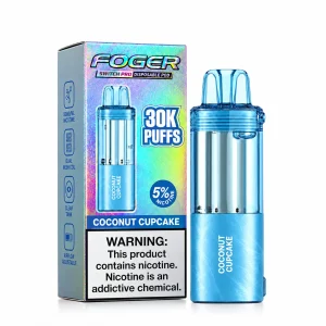 Coconut Cupcake Foger Switch Pro 30K disposable pod and retail box — toasted coconut cream vanilla cupcake, no ice — JellyPuffs