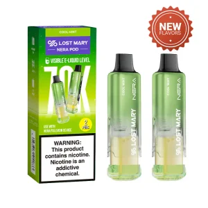 Cool Mint Lost Mary Nera Fullview 70K disposable vape pod, iced, up to 70,000 puffs, 5% (50mg) nicotine