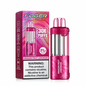 Dragon Fruit Lemonade Foger Switch Pro 30K disposable pod and retail box — tropical dragon fruit and zesty lemonade, no ice — JellyPuffs