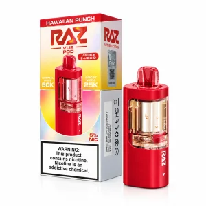 Hawaiian Punch RAZ Vue 50K disposable pod — orange, cherry and pineapple fruit punch, 50,000 puffs, no ice