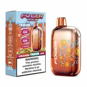 Orange Freezer Jam Foger Bit 35K disposable vape, 850mAh, 20mL, 5% nicotine, up to 35,000 puffs, no ice