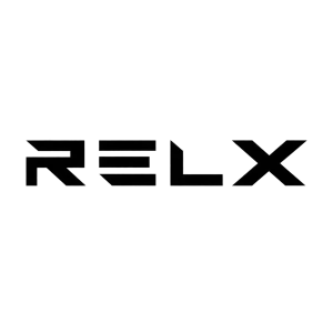 RELX logo, disposable vape brand sold at JellyPuffs