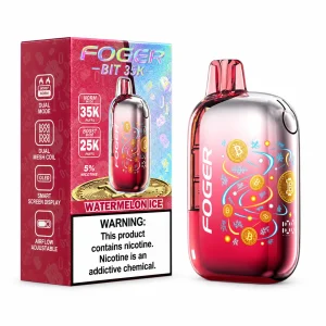 Watermelon Ice Foger Bit 35K disposable vape, 850mAh, 20mL, 5% nicotine, up to 35,000 puffs, iced