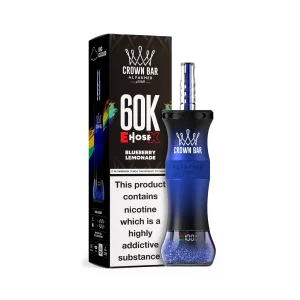 Blueberry Lemonade Al Fakher Crown Bar 60K E-Hose X disposable e-hookah, up to 60,000 puffs, 50mL, 0.6% nicotine, 1000mAh rechargeable, no ice