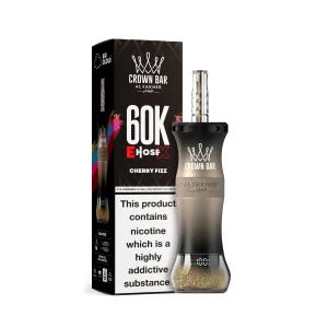 Cherry Fizz Al Fakher Crown Bar 60K E-Hose X disposable e-hookah, up to 60,000 puffs, 50mL, 0.6% nicotine, 1000mAh rechargeable, no ice