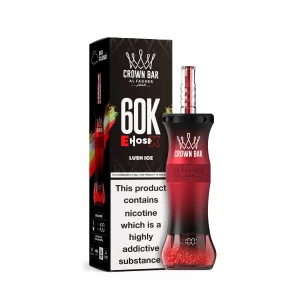 Lush Ice Al Fakher Crown Bar 60K E-Hose X disposable e-hookah, up to 60,000 puffs, 50mL, 0.6% nicotine, 1000mAh rechargeable, iced