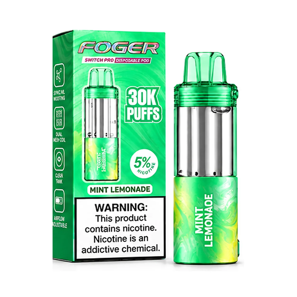 Mint Lemonade – Foger Switch Pro 30K Disposable Pod