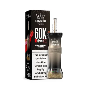 Strawberry Cherry Al Fakher Crown Bar 60K E-Hose X disposable e-hookah, up to 60,000 puffs, 50mL, 0.6% nicotine, 1000mAh rechargeable, no ice