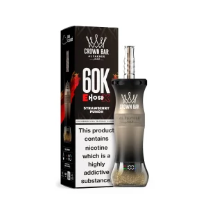 Strawberry Punch Al Fakher Crown Bar 60K E-Hose X disposable e-hookah, up to 60,000 puffs, 50mL, 0.6% nicotine, 1000mAh rechargeable, no ice